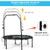 40 Inch Foldable Fitness Rebounder with Resistance Bands Adjustable Home-Blue - Color: Blue