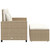 Patio Sofa with Cushions 2-Seater Beige Poly Rattan