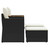 Patio Sofa 2-Seater with Stools Black Poly Rattan