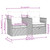 Patio Sofa 2-Seater with Stools Black Poly Rattan
