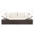 Patio Bed Brown 76.8"x23.6" Poly Rattan