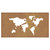 Patio Wall Decoration 41.3"x21.7" Corten Steel World Map Design
