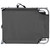 Folding Sun Lounger with Canopy Gray Aluminum
