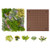 20" x 20" 3D Hanging Succulents with 10 Types of Mixed Faux Plants for Balcony Home - Color: Green