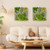 20" x 20" 3D Hanging Succulents with 10 Types of Mixed Faux Plants for Balcony Home - Color: Green