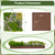 20" x 20" 3D Hanging Succulents with 10 Types of Mixed Faux Plants for Balcony Home - Color: Green