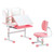 Kids Study Chair and Desk Set, Study Desk and Chair for Kids with Bookshelf & Storage Drawer, Adjus