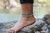 White Silver Bell Boho Anklet 