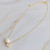 Single Pearl And Diamond Necklace