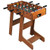 Space Saving Table Football with Durable Handle and 2 Footballs - Color: Brown