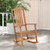 Patio Rocking Chair Ergonomic High-Back Outdoor Rocker with Smooth Rocking Base - Color: Natural