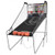 Foldable Double Electronic Basketball Game with 4 Balls Indoor-Gray - Color: Gray