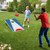 3 x 2FT Cornhole Board Set  Portable Cornhole Board with Foldable Legs and Side Handle-Blue - Color