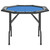  8-Player Folding Poker Table Blue 42.5"x42.5"x29.5