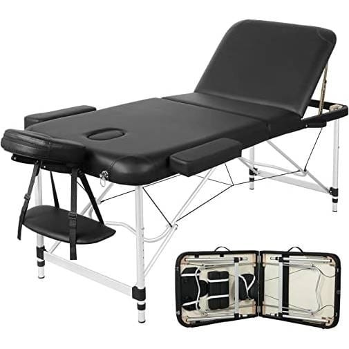Black Extra Wide Adjustable Portable Massage Tattoo Folding Table Q280-EWFA1322