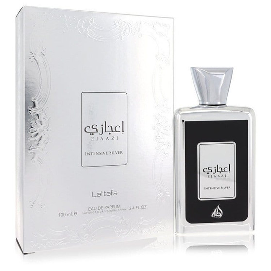 Lattafa Ejaazi Intensive Silver by Lattafa Eau De Parfum Spray (Unisex) 3.4 oz (Women) V728-563516
