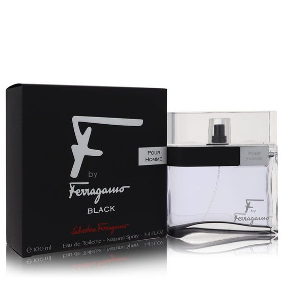 F Black by Salvatore Ferragamo Eau De Toilette Spray 3.4 oz (Men) V728-463917