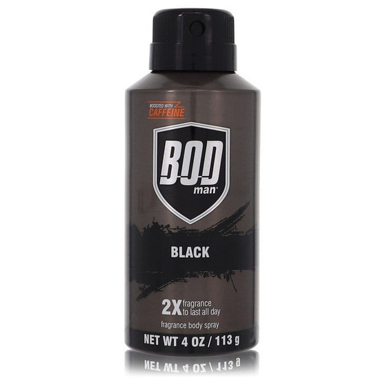 Bod Man Black by Parfums De Coeur Body Spray 4 oz (Men) V728-526520