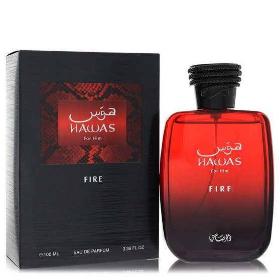 Hawas Fire by Rasasi Eau De Parfum Spray 3.3 oz (Men) V728-567656