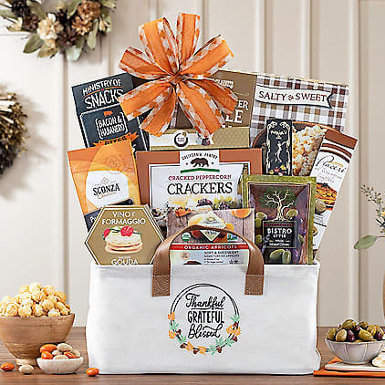 Thankful & Blessed : Gourmet Gift Basket Z954-WC-694