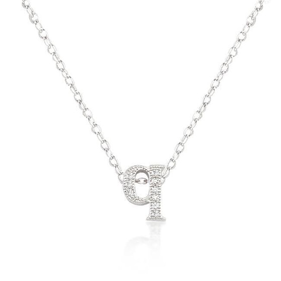 Micro-Pave Initial Q Pendant R599-P11408R-C01-Q