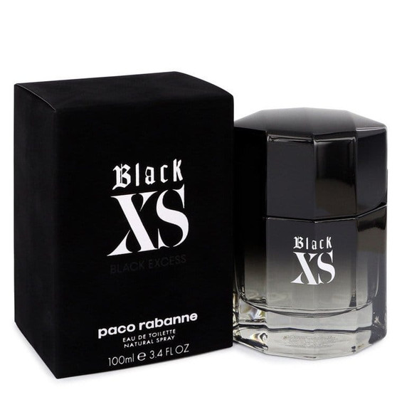 Black XS by Paco Rabanne Eau De Toilette Spray (2018 New Packaging) 3.4 oz (Men) V728-542686