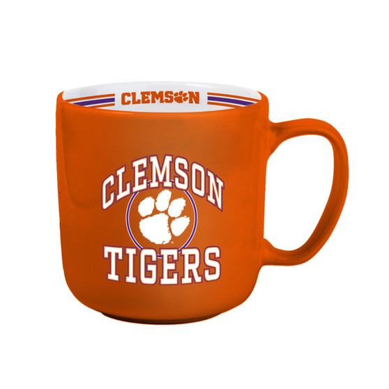 Clemson Tigers Coffee Mug 15oz Stripe Design Z157-9738115343