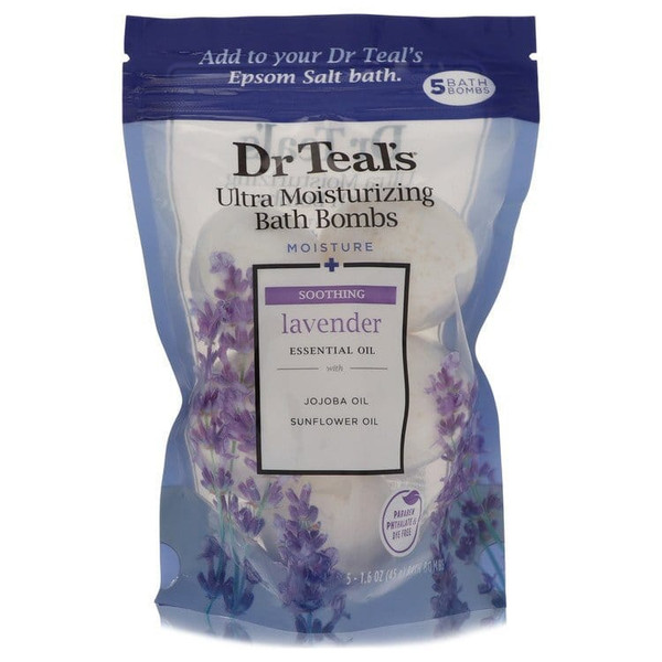 Dr Teal's Ultra Moisturizing Bath Bombs by Dr Teal's Five (5) 1.6 oz Moisture Soothing Bath Bombs w