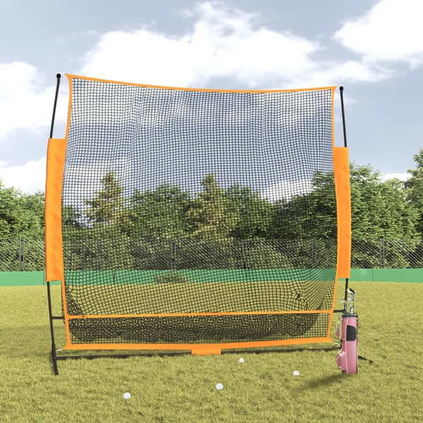 Golf Practice Net Black and Orange 84.6"x42.1"x85" Polyester