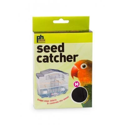 Prevue Pet Mesh Seed Catcher Black
