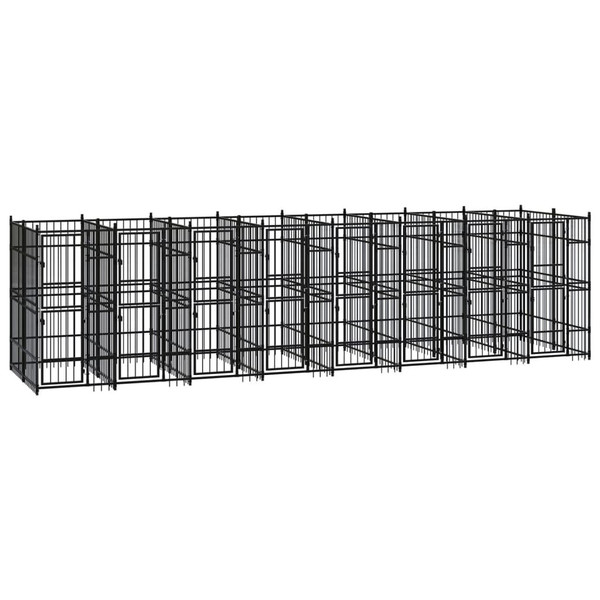  Outdoor Dog Kennel Steel 158.8 ft A949-3097943