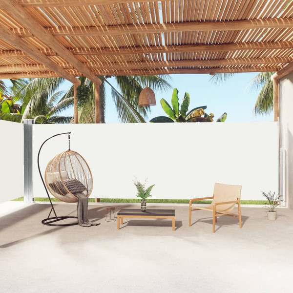  Retractable Side Awning Cream 78.7"x393.7