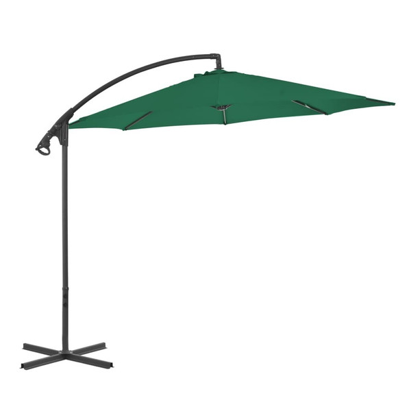  Cantilever Garden Parasol with Steel Pole 118.1" Green