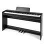 88-Key Hammer Action Weighted Keyboard with Furniture Stand-Black - Color: Black D681-MU10126US-DK