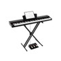 88-Key Keyboard Piano Set with Adjustable Stand-Black - Color: Black D681-MU10125US-DK