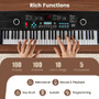 61 Key Electric Portable Digital Keyboard Piano for Beginner-Black - Color: Black D681-MU10116US-BK
