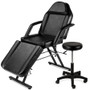 Black Adjustable Massage Bed Salon Chair w/ Hydraulic Stool Q280-IWAM1760