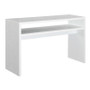 Modern FarmHome White Sofa Table Console Table with Bottom Shelf Q280-BFCT7582
