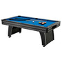7 Ft Blue Top Pool Table with 2 Cues and Billiard Balls Q280-FCT7FT642