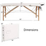 White Adjustable Portable Massage Folding Table Q280-WHCD0681