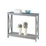 Grey Wood Console Sofa Table with Bottom Storage Shelf Q280-GCSTCHEY8518981