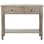 Console Accent Table Traditional Style Sofa Table in Distressed Cream Q280-DCT121993