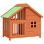 Dog Kennel Brown and Green Solid Pine Wood, Plywood A949-172267