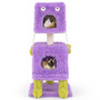 Cute Monster-Themed Cat Tower with 2 Private Condos for Small Place-Purple B593-PV10189