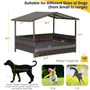 Outdoor Wicker Dog House with Weatherproof Roof-Gray - Color: Gray D681-HW70602GR