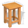 End Table Oak Solid oak wood Compact Durable End Table A949-3053417