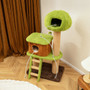 Cute Cat Tree for Indoor Cats with Mushroom-shaped Nest Condo and Climbing Ladder-Green B593-PV10214