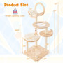 4-in-1 Large Wooden Cat Tower with Space Capsule Nest for Indoor Cats B593-PV10111