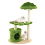38 Inch Cute Cat Tree for Indoor Cats with Fully Wrapped Sisal Scratching Posts-Green - Color: Green D681-PV10130GN