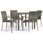 Garden Dining Set Gray PE rattan Modular Garden Dining Set A949-3184994